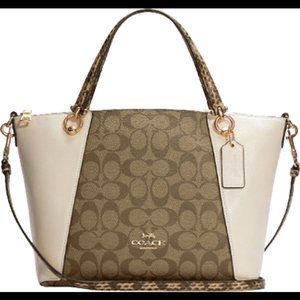 NWOT Coach Kasey Satchel Colorblock Signature Canvas